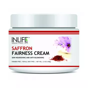 Отбеливающий крем для лица с Шафраном (100 г), Saffron Fairness Cream, произв. INLIFE