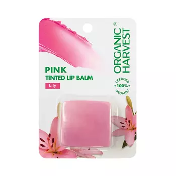 Оттеночный бальзам для губ Лилия (10 г), Pink Tinted Lip Balm Lily, произв. Organic Harvest