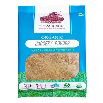 Пальмовый сахар-песок (Джаггери) (500 г), Organic Jaggery Powder, произв. Organic Soul