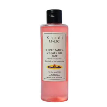 Пена для ванны и гель для душа с Розой (210 мл), Bubble Bath and Shower Gel with Rose, произв. Khadi MAURI