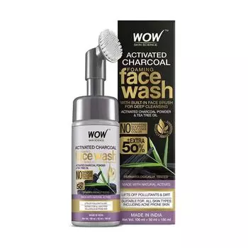 Пенка для умывания с Активированным углем (150 мл), Activated Charcoal Foaming Face Wash, произв. WOW Skin Science