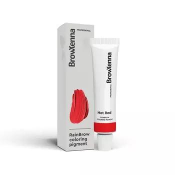 Пигмент для бровей: цвет Ярко-красный (15 мл), RainBrow Coloring Pigment Hot Red, произв. BrowXenna