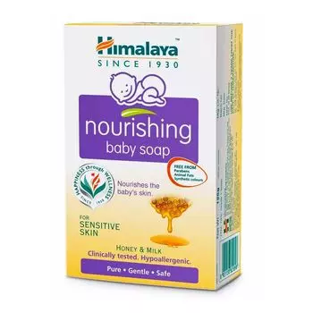 Питательное детское мыло с Мёдом и Молоком (75 г), Nourishing Baby Soap, произв. Himalaya