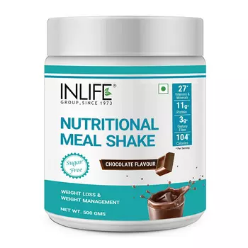 Питательный шейк со вкусом Шоколада (500 г), Nutritional Meal Shake Chocolate Flavour, произв. INLIFE