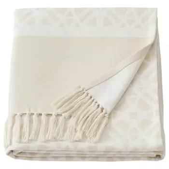 Плед кремовый, GOKVALLA Throw Off-white, произв. IKEA