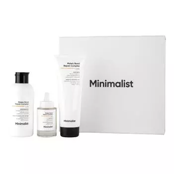 Подарочный набор для восстановления волос с Малеиновой кислотой (250 мл + 50 мл + 200 г), Maleic Bond Repair Gift Set, произв. Minimalist