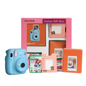 Подарочный набор с мини-камерой 11: цвет Небесно-голубой, Instax Mini 11 Gift Box Sky Blue Set, произв. Instax