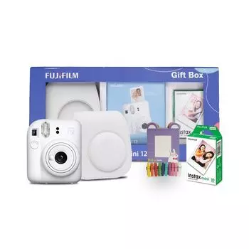 Подарочный набор с мини-камерой 12: цвет Белая глина, Instax Mini 12 Gift Box Clay White Set, произв. Instax