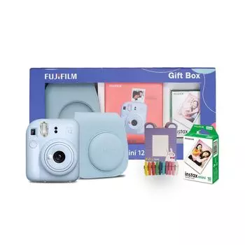 Подарочный набор с мини-камерой 12: цвет Пастельно-голубой, Instax Mini 12 Gift Box Pastel Blue Set, произв. Instax