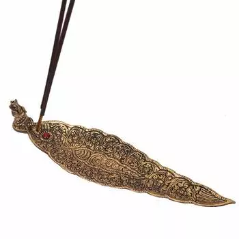 Подставка для ароматических палочек, Metal Incense Stick Holder in Gold Color, произв. MYINDIA