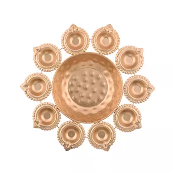 Подсвечник-дия Чаша Урли, Urli Bowl Diya, произв. CraftVatika