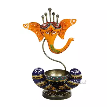Подсвечник Ганеша, Metal Ganesha Idol Showpiece Tea Light Candle Holder, произв. CraftVatika