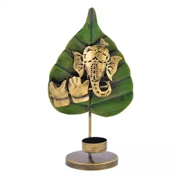 Подсвечник Ганеша, Metal Ganesha Tea Light Candle Holder, произв. CraftVatika