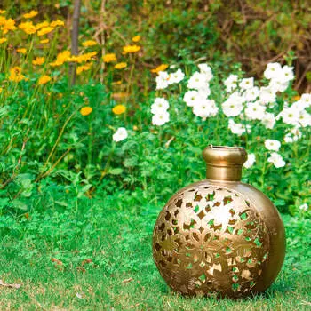 Подсвечник, Metal Candlestick, Handmade, произв. MYINDIA