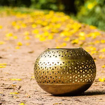 Подсвечник, Metal Ornamental Candlestick Large, Handmade, произв. MYINDIA