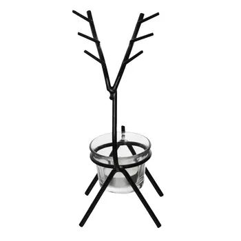 Подсвечник Олень, Black Metal Handcrafted Deer Shape Tea Light Candle Holder, произв. eCraftIndia