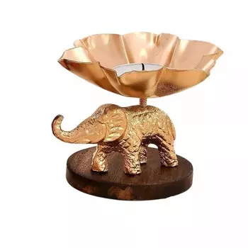Подсвечник Слон, Elegant Elephant Metal Tea Light Candle Holder, произв. CraftVatika