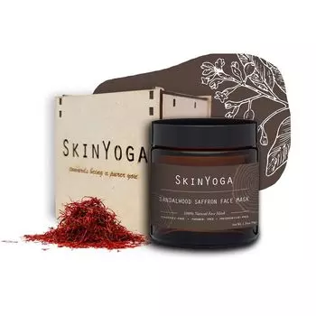 Порошковая маска для лица Сандал и Шафран: сияние кожи (50 г), Sandalwood Saffron Face Mask, произв. SkinYoga