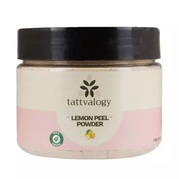 Порошок Лимонной цедры: отбеливание кожи (150 г), Lemon Peel Powder, произв. Tattvalogy