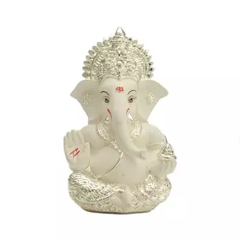 Посеребренная статуэтка Ганеши, Ganesha Silver Plated Statue, произв. Collectible India