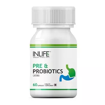 Пребиотики и пробиотики (60 кап), Prebiotics & Probiotics, произв. INLIFE