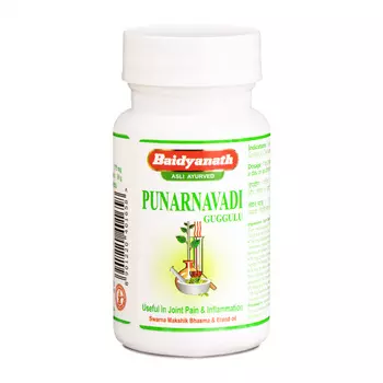 Пунарнавади Гуггул (80 таб, 375 г), Punarnavadi Guggulu, произв. Baidyanath