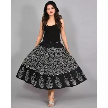 Расклешенная юбка с цветочным рисунком, Floral Print Flared Skirt, произв. AJIO