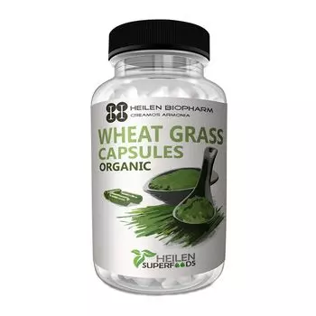 Ростки Пшеницы (180 кап, 500 мг), Organic Wheat Grass Caps, произв. Heilen Biopharm