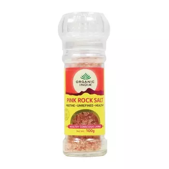 Розовая Соль (100 г), Pink Rock Salt, произв. Organic India