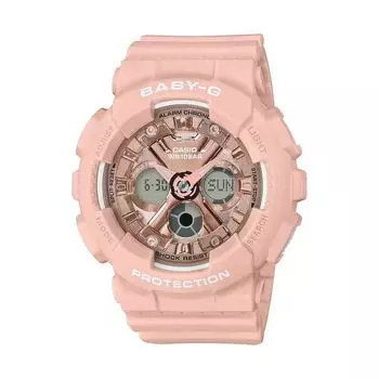 Розовые аналогово-цифровые женские часы, Pink Analog-Digital Women's Watch, произв. Casio