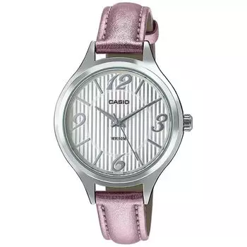 Розовые аналоговые женские часы, Pink Analog Women's Watch, произв. Casio