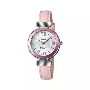 Розовые женские аналоговые часы, Pink Analog Women's Watch, произв. Casio