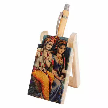 Ручка с подставкой, Krishna Stand for Pens & Pen 1, произв. MYINDIA