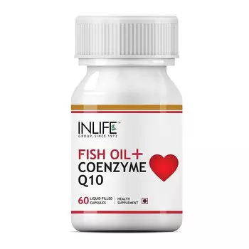 Рыбий жир + Коэнзим Q10 (60 кап), Fish Oil with Coenzyme Q10, произв. INLIFE