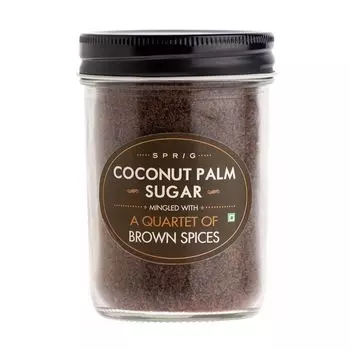 Сахар Кокосовой пальмы с добавлением коричневых специй (175 г), Coconut Palm Sugar mingled with a Quartet of Brown Spices, произв. Sprig