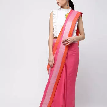 Сари прямого кроя, Straight Woven Saree with Blouse, произв. MYINDIA