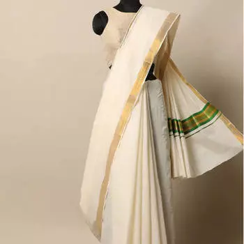 Сари с золотистой каймой, Gold Boarder Saree, произв. MYINDIA