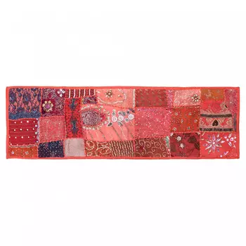 Саше лоскутное на кровать, Cotton Bedrunner Patchwork from Vintage Dresses, Handmade, произв. MYINDIA