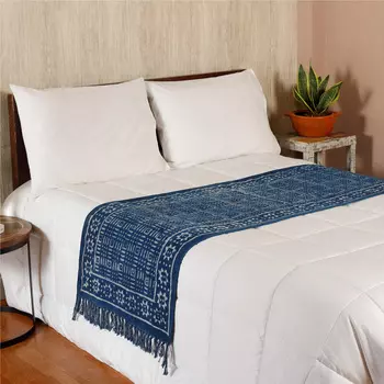 Саше на кровать, Indian Cotton Bedrunner Geometric Pattern, Handmade, произв. MYINDIA