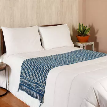 Саше на кровать, Indian Cotton Bedrunner Wave Printed, Handmade, произв. MYINDIA