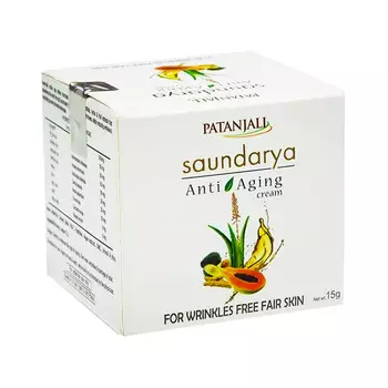 Саундарья: омолаживающий крем для лица (15 г), Saundarya Anti Aging Cream, произв. Patanjali