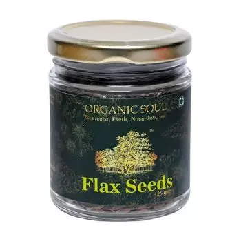 Семена Льна (125 г), Flax Seeds, произв. Organic Soul