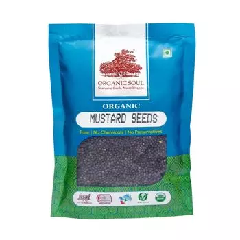 Семена органической черной Горчицы (100 г), Organic Mustard Seeds, произв. Organic Soul