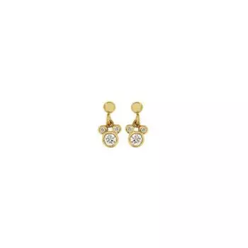 Серьги маленькие желтые Дисней Микки Маус, Earrings Small Yellow Disney Mickey Mouse, произв. MYINDIA