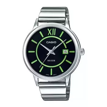 Серебристые аналоговые мужские часы, Silver Analog Men's Watch, произв. Casio