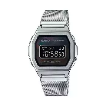 Серебристые часы цифровые унисекс, Silver Digital Unisex Watch, произв. Casio