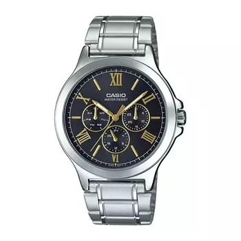 Серебристые часы с несколькими циферблатами мужские, Silver Multi-Dial Men's Watch, произв. Casio