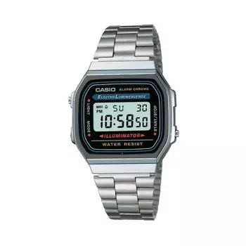 Серебристые цифровые часы унисекс, Silver Digital Unisex Watch, произв. Casio