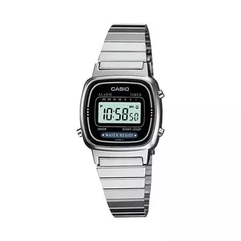 Серебристые цифровые женские часы, Silver Digital Women's Watch, произв. Casio