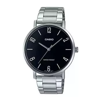 Серебристые мужские часы аналоговые, Silver Analog Men's Watch, произв. Casio